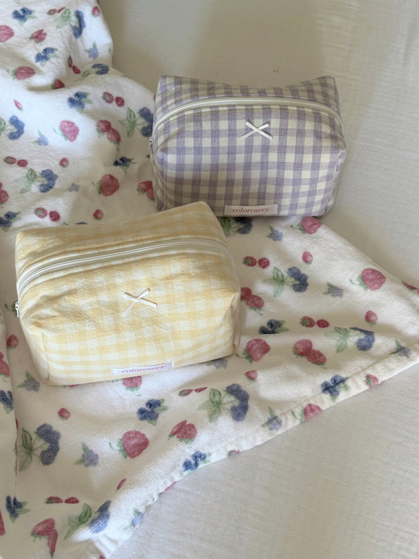Gingham Makeup Pouch