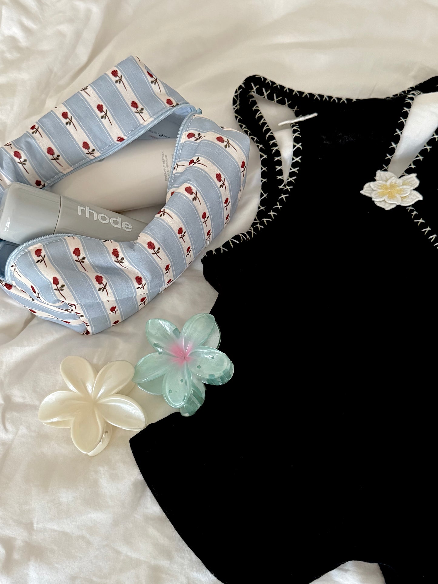 Carry your makeup in style with this soft blue pouch , Colorcarry