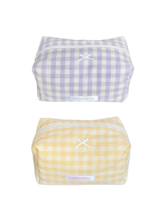 Gingham Makeup Pouch