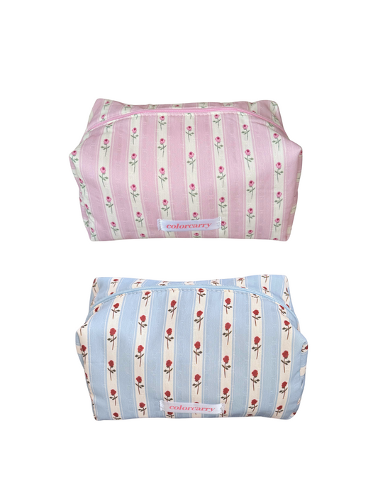 Coral Bloom Makeup Pouch