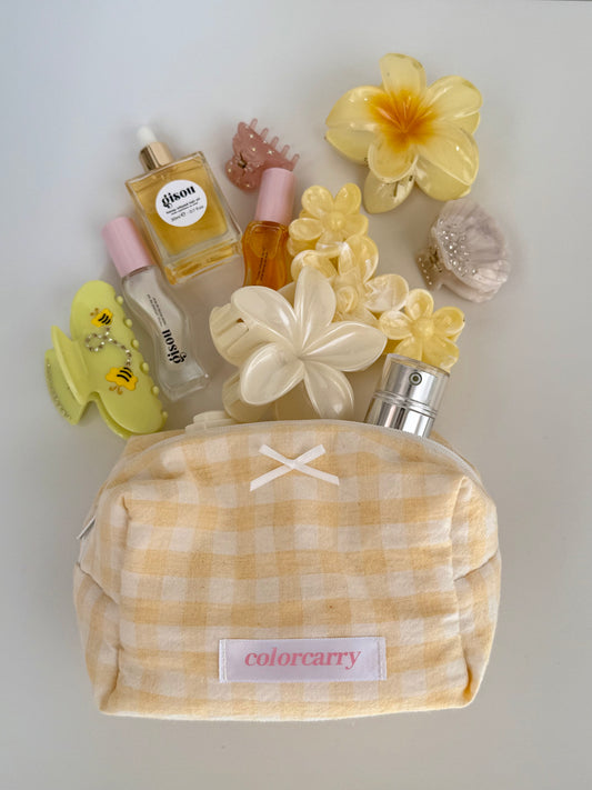Gingham Makeup Pouch