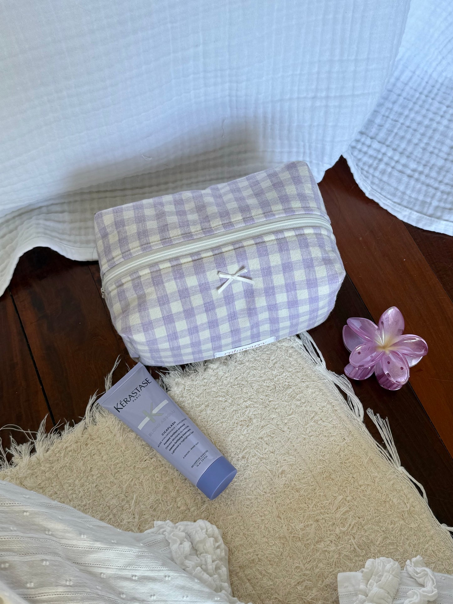 Gingham Makeup Pouch