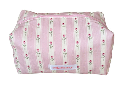 Coral Bloom Makeup Pouch