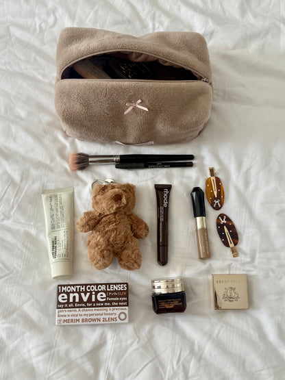 Brown Coral Bloom bag for small items, daily essentials