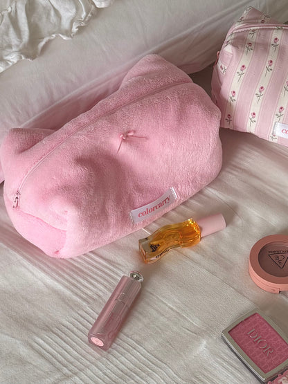 Lightweight pink makeup bag, Coral Bloom by Colorcarry